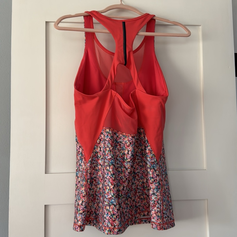 Lululemon Tank - Coral Mesh & Floral